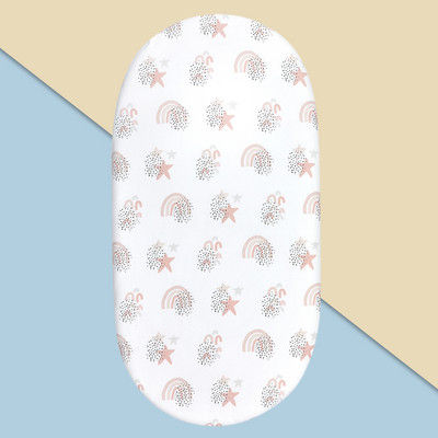 Bērnu gultiņa palagi Elpojošs, omulīgs, pieguļošs matrača palags Elastīga ceļojumu gultiņa Moderna Rainbow bērnu gultas palags