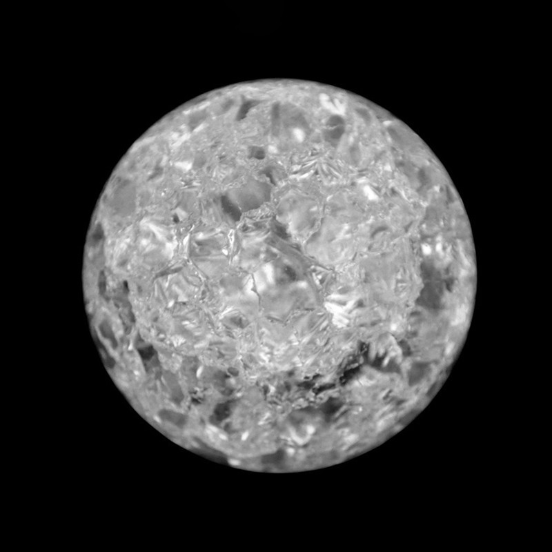 40 mm skaidrus ledo krekeris vandens kraštovaizdžio dekoravimas įtrūkęs krištolinis stiklo rutulys, ornamentai fontanas roko pakabinami priedai