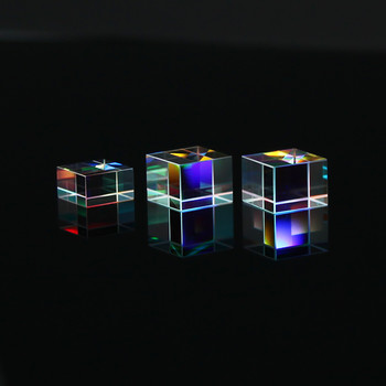 Δώρο Suncatcher Light: Tricolor Light Cube, Color Prism, Sunlight Decoration Decompression, K9 Crystal Glass