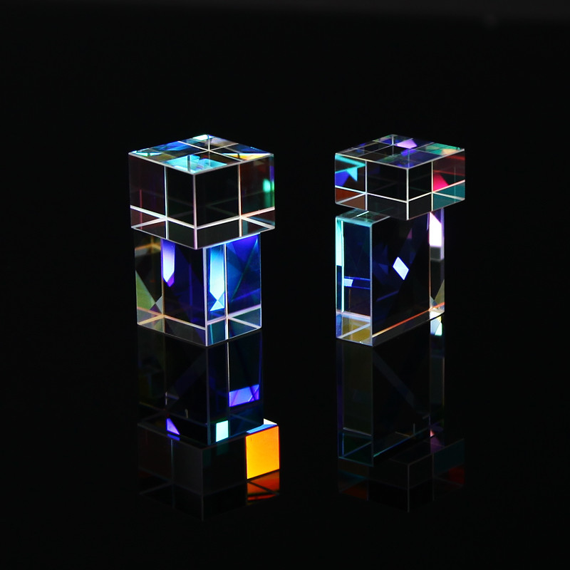 Dovana „Suncatcher Light“: trispalvis šviesos kubas, spalvota prizmė, saulės spindulių dekompresija, K9 krištolinis stiklas