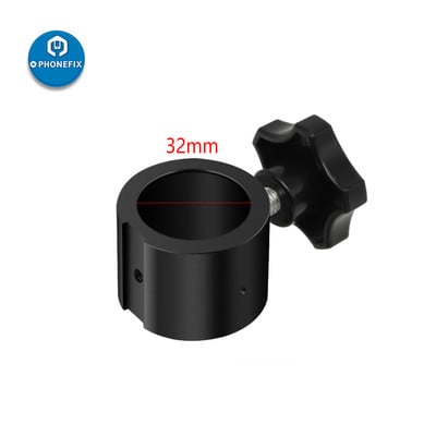 32mm 25mm Industrie Stereo Microscop Cameră Video Stand Limită Poziție Fix Suport Inel Adaptor de bară de stâlp metalic cu șurub