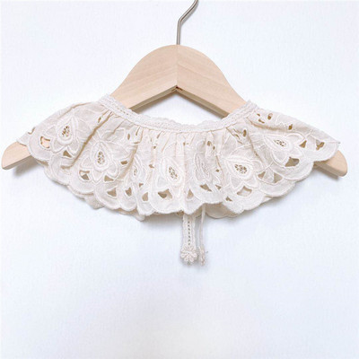 Bébi vállpántos sál Babakiegészítők Koreai Gyerek csipkegallér Aranyos üreges női Baba előke sál baba vállpántos sál