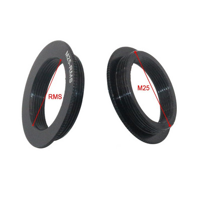 Mikroskoobi objektiivi adapteri rõngas C-kinnitus RMS M42 ja RMS väliskeermega 20,2 mm väliskeermega 15,2 mm M25 ja RMS adapteriga