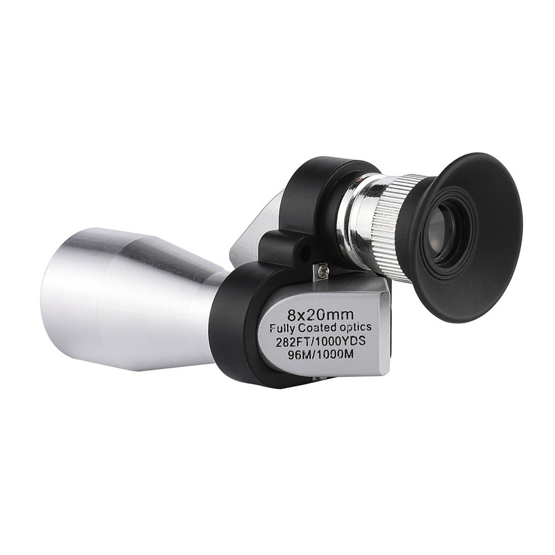 Ultra Mini hordozható 8x20-as monokuláris teleszkóp, optikai vízálló kültéri fényképes túrázás gyenge fényben, éjszakai látású HD zsebteleszkóp
