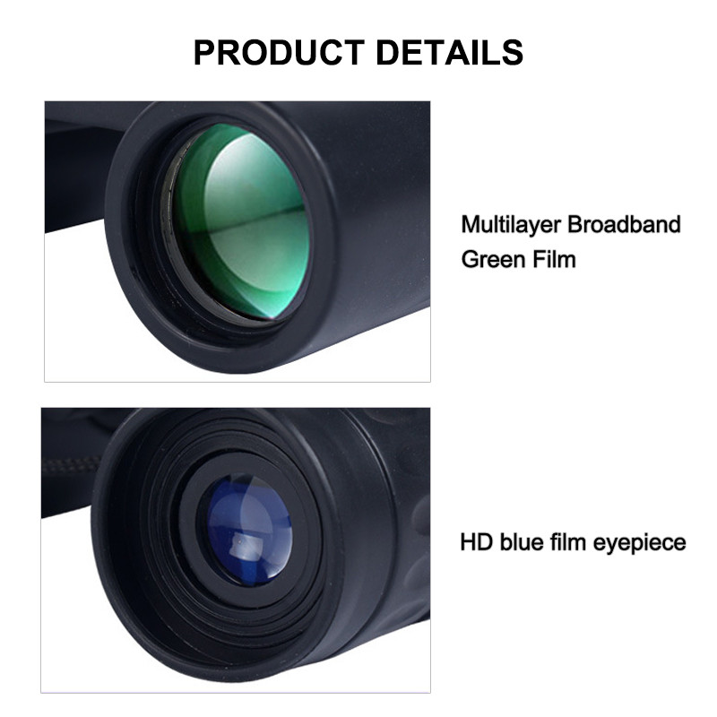 40 x 22 HD galingi žiūronai ilgo nuotolio 2000M sulankstomas mini teleskopas, skirtas medžioklei sportui lauke, kempingai