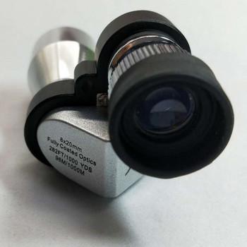 Μονόφθαλμο τηλεσκόπιο τσέπης 8X20 Μίνι μικροσκόπιο με μεγεθυντικό φακό κουκούλα Τηλέφωνο κλιπ φακού Σφραγίδα Εκτίμηση Bird Watching Νέο