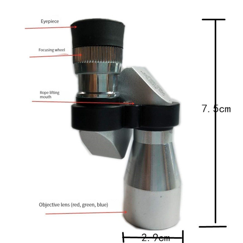 8X20 kabatas āra monokulārais teleskops Mini mikroskops ar lupas pārsegu Tālruņa klipsi Objektīva zīmogs Pateicība putnu vērošanai Jaunums