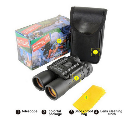 Professionaalne HD teleskoop 12X30 optiline punase filmiga minibinoklid 130M-1000M telefoni binoklid suure suurendusega prisma binoklid