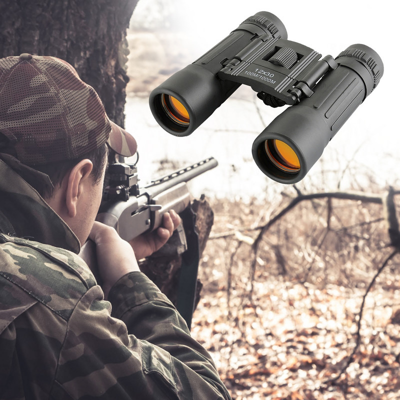 Professionaalne HD teleskoop 12X30 optiline punase filmiga minibinoklid 130M-1000M telefoni binoklid suure suurendusega prisma binoklid