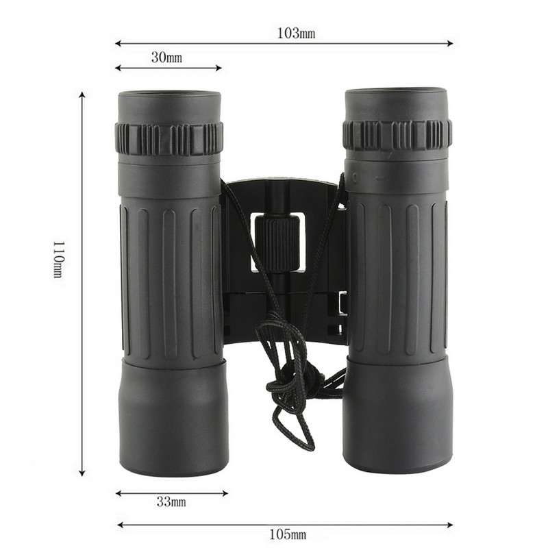 Professionaalne HD teleskoop 12X30 optiline punase filmiga minibinoklid 130M-1000M telefoni binoklid suure suurendusega prisma binoklid