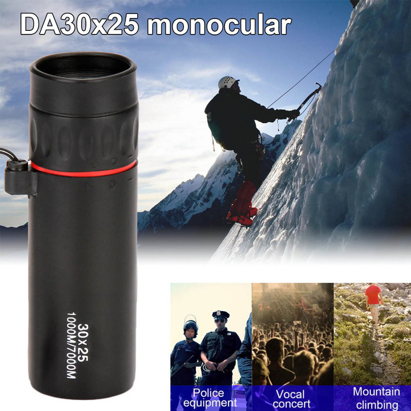 Telescop monocular HD 30X25, mini portabil, zoom 7X, rezistent la apă, pentru vânătoare de călătorie MC889
