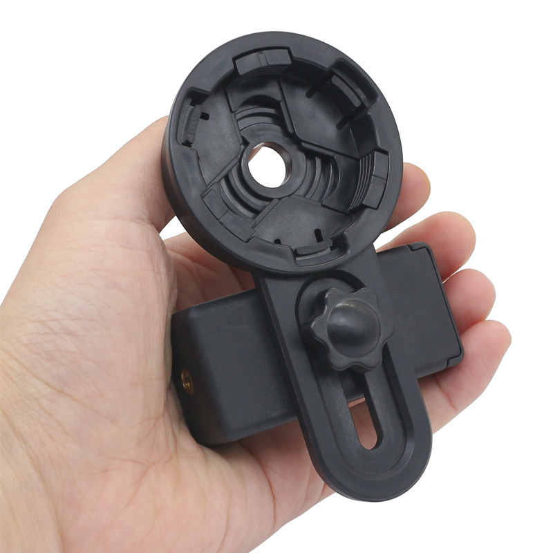 Kinnitus mikroskoobi okulaarile nutitelefoni klambrile teleskoobid binokulaarsele bioloogilisele mikroskoobile Sissetõmmatav plastikklamber