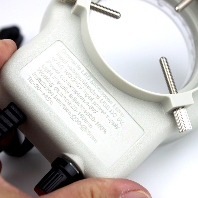 USB LED gredzena gaismas apgaismotāja lampa Rūpniecības monokulārais binokulārais trinokulārais stereo video mikroskops objektīvs kameras palielinātājs