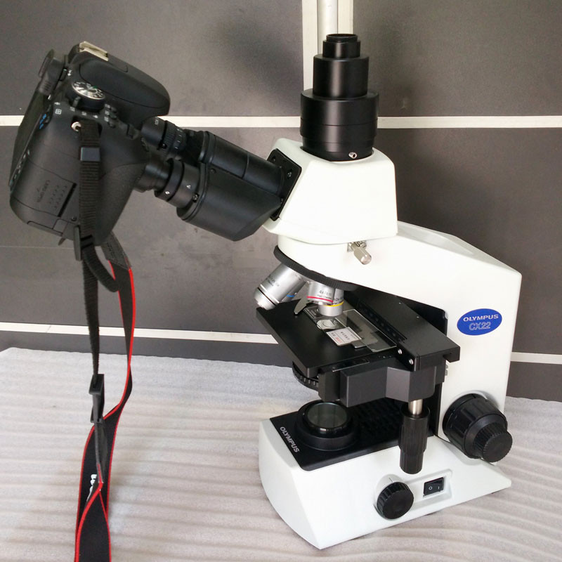 Adaptér pre zrkadlovku na bajonet C-mount, adaptér pre jednooká zrkadlovku na pripojenie mikroskopu a zrkadlovky Canon Nikon