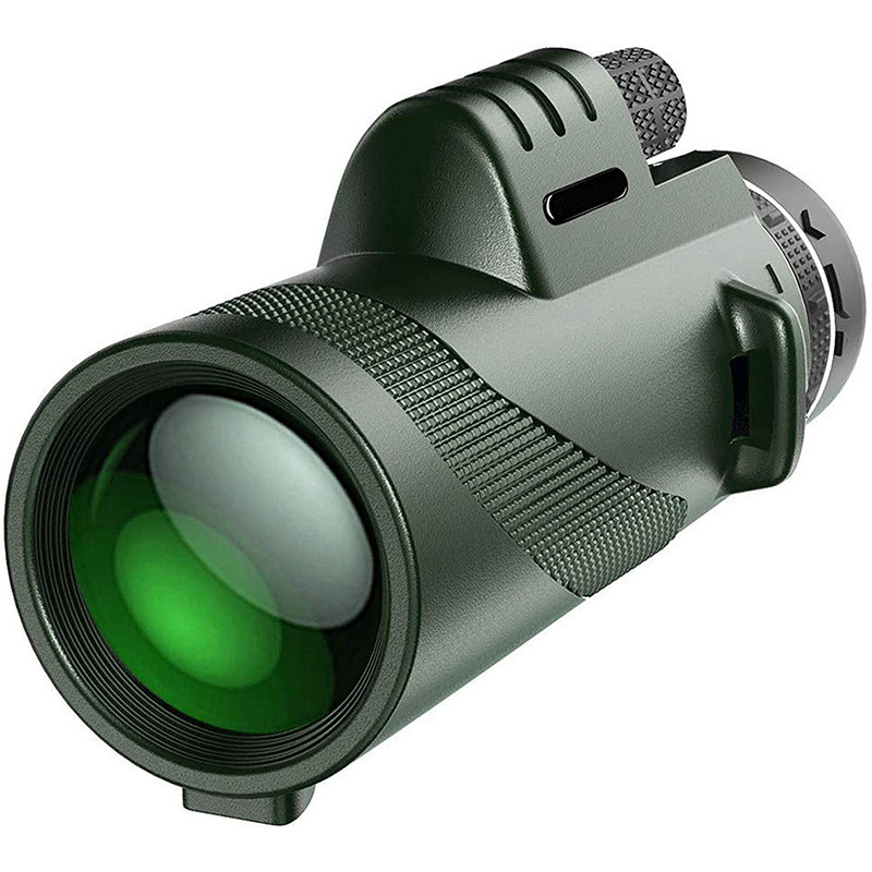 Monokulárny ďalekohľad 80X100 HD, 8000M, dlhý dosah, zoom, Bak4, hranolový ďalekohľad s/bez statívu, klip na telefón, poľovníctvo, vonku, kempovanie