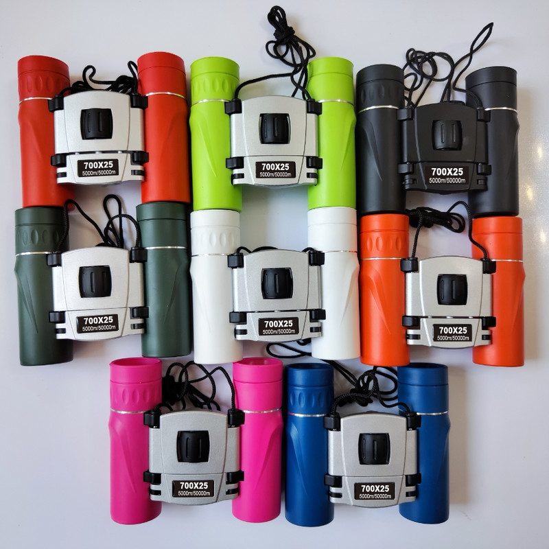 Krāsaini binokļi HD jaudīgi liela attāluma profesionāli teleskopi pārnēsājami okulāri kempinga aprīkojumam āra sporta pārgājieniem
