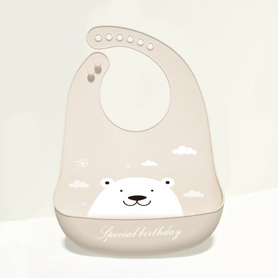 Бебешки лигавници с анимационни животни Водоустойчиви меки силиконови лигавници Оригващи кърпи Бебе Момиче Момче Неща за хранене Отпечатани Регулируеми Детски Деца