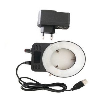 Ρυθμιζόμενος 48 τμχ Led Ring Light φωτιστικός λαμπτήρας για μικροσκόπιο Βιομηχανική κάμερα Τριόφθαλμος/διόφθαλμος μεγεθυντικός φακός