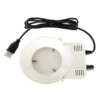 Регулируема 48 бр. Led Ring Light осветителна лампа за микроскоп Промишлена камера Лупа тринокулярен / бинокулярен микроскоп