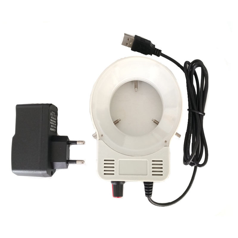 Állítható 48db LED gyűrűs világító lámpa mikroszkóphoz Ipari fényképezőgép Nagyító trinokuláris / binokuláris mikroszkóp