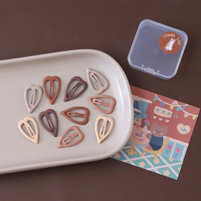 10 gab. Matētas vienkāršības matu sprādzes meitenēm Zvaigzne ovāls trīsstūris kvadrātveida matu sprādzes bērniem Snap matu sprādzes Matu sprādzes Click Clack