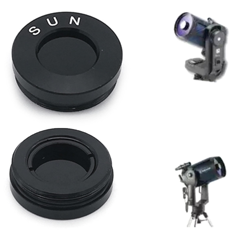 Visiškai daugiasluoksnis 1,25 colio juodas okuliaro objektyvas, skirtas saulės filtrams astronomijos reikmėms