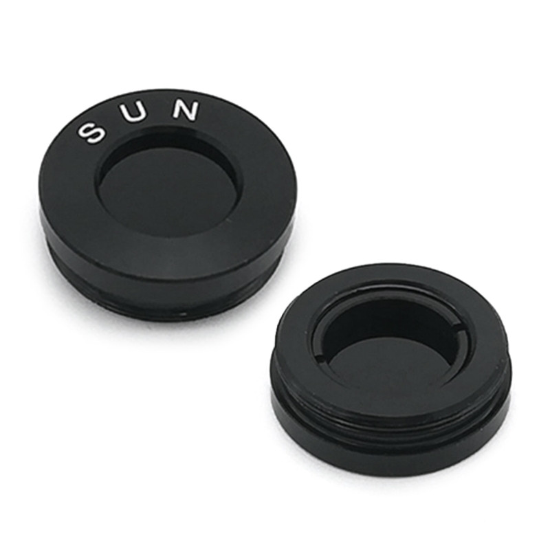 Visiškai daugiasluoksnis 1,25 colio juodas okuliaro objektyvas, skirtas saulės filtrams astronomijos reikmėms