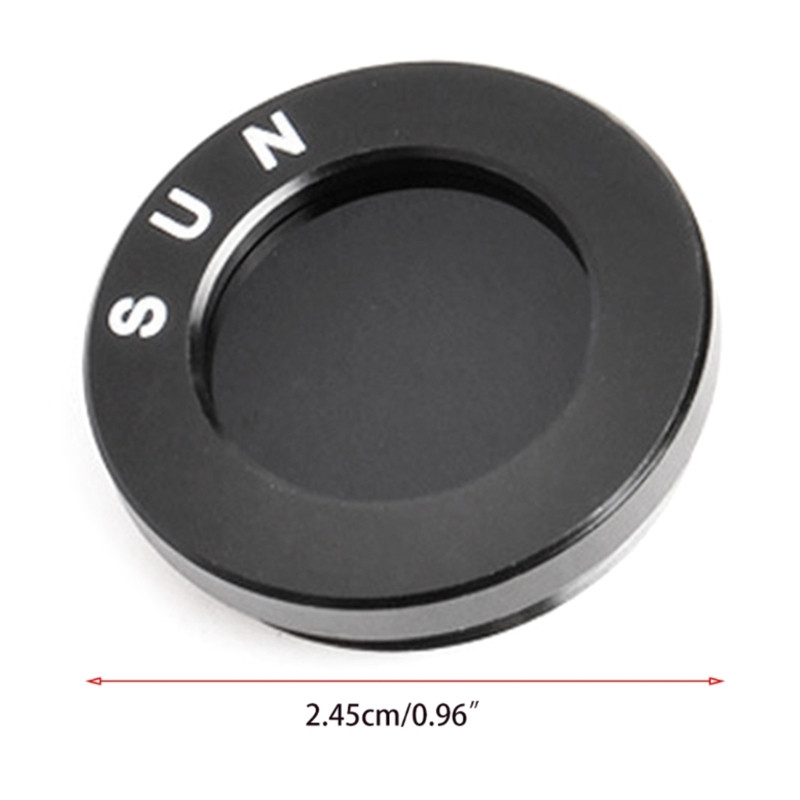 Visiškai daugiasluoksnis 1,25 colio juodas okuliaro objektyvas, skirtas saulės filtrams astronomijos reikmėms