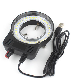 110-220V 48 τμχ Έξοδος LED USB Ρυθμιζόμενη λυχνία φωτισμού δακτυλίου για βιομηχανικό στερεοσκοπικό μικροσκόπιο Βιομηχανική κάμερα μεγεθυντικός φακός