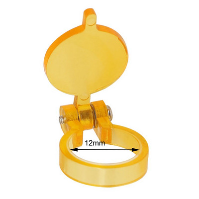 12/16/18/20 mm vidinio skersmens geltonas filtras, skirtas LED dantų priekinių žibintų priekiniams žibintams dantų lupos apšvietimo priedo dalis