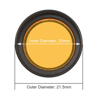 12/16/18/20 mm vidinio skersmens geltonas filtras, skirtas LED dantų priekinių žibintų priekiniams žibintams dantų lupos apšvietimo priedo dalis