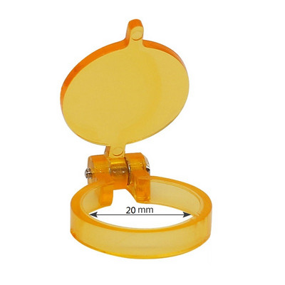 12/16/18/20 mm vidinio skersmens geltonas filtras, skirtas LED dantų priekinių žibintų priekiniams žibintams dantų lupos apšvietimo priedo dalis