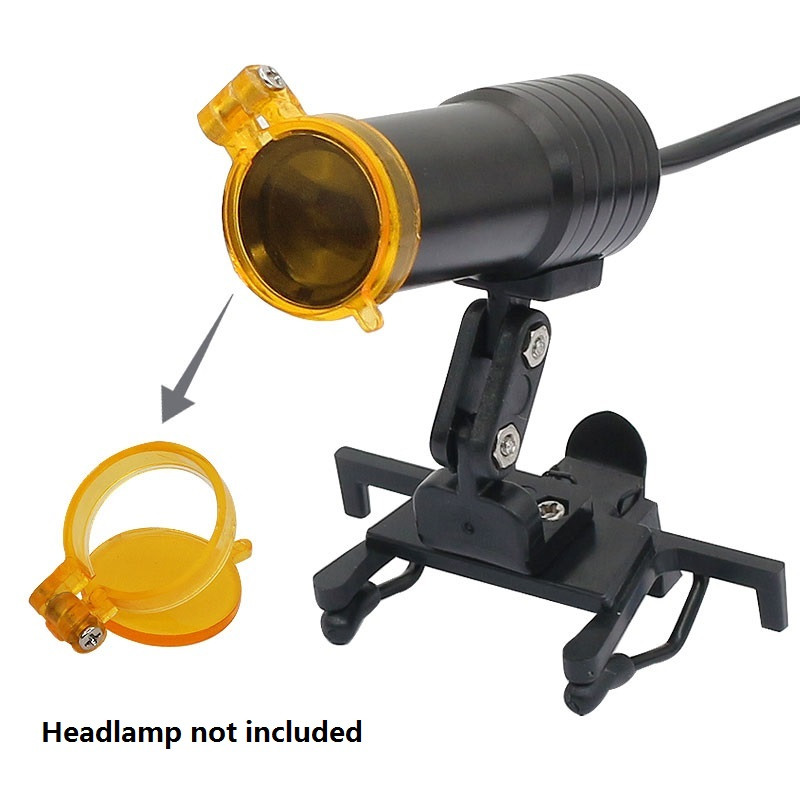 12/16/18/20 mm vidinio skersmens geltonas filtras, skirtas LED dantų priekinių žibintų priekiniams žibintams dantų lupos apšvietimo priedo dalis