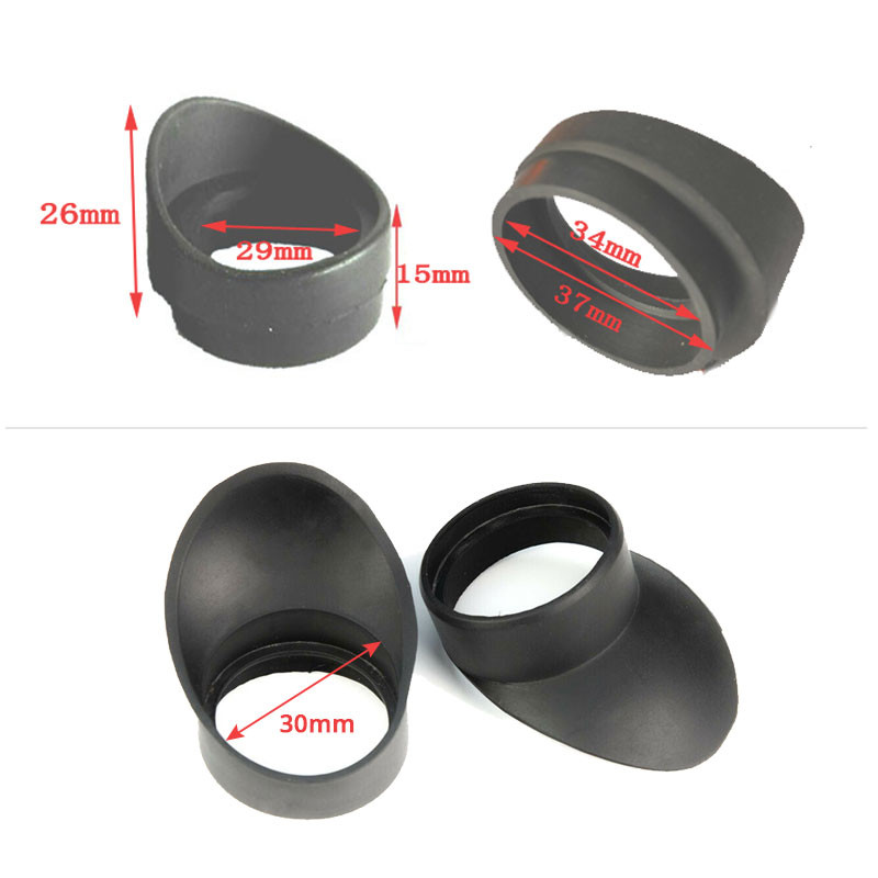 2 vnt. Didelio elastingumo guminis okuliaras okuliarų kaušeliai Apsaugos mikroskopo okuliaro teleskopo kamerai