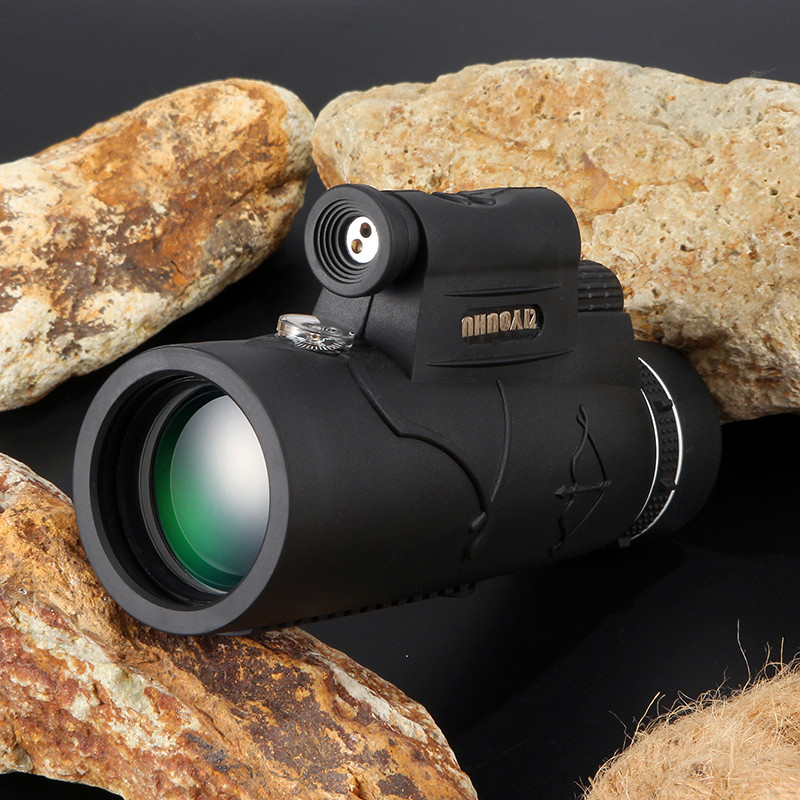 Többcélú monokuláris BAK4 Prism HD 12x50 zoom vízálló optikai teleszkóp kültéri kemping zseblámpa monokulár/távcső