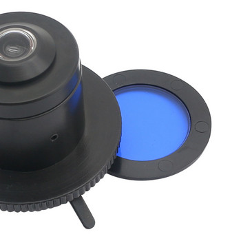 1 ΤΕΜ Φίλτρο μικροσκοπίου 35 mm Πράσινο Μπλε Κίτρινο Λευκό Κόκκινο Διαφανές παγωμένο οπτικό γυαλί για αξεσουάρ βιολογικού μικροσκοπίου