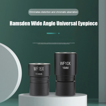 1PC 10X 16X широкоъгълен окуляр Ramsden за биологичен микроскоп Универсални окуляри