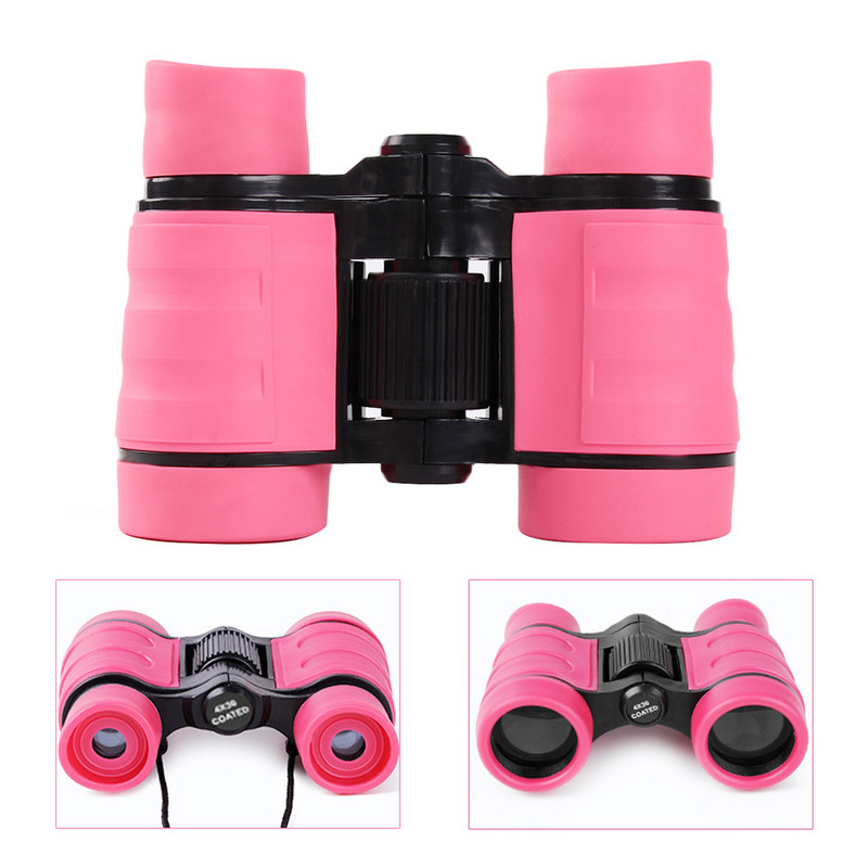 Telescop cu mâner din cauciuc Binoclu rezistent la șocuri Set de telescoape Cadou de zi de naștere Jucărie de joacă pentru copii în aer liber Copii Băiat Fată