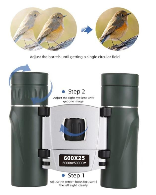 Värviline HD binoklid, täiustatud suumteleskoop Professionaalne võimas pikamaa kaasaskantav monookul matkaturismiks välitingimustes