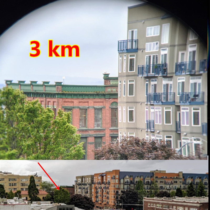 Värviline HD binoklid, täiustatud suumteleskoop Professionaalne võimas pikamaa kaasaskantav monookul matkaturismiks välitingimustes