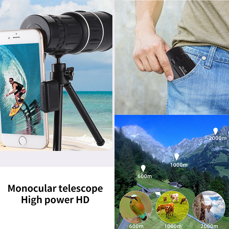 Telescop monocular cu zoom mini de buzunar Telescop monocular pentru călătorie în aer liber Telescop monocular cu vedere nocturnă