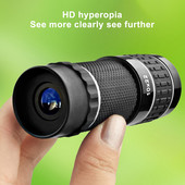 10x22 HD hordozható monokuláris teleszkóp zoom fókusz zöld film távcső vadászat optikai utazó távcső kültéri kemping