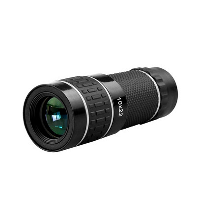 10x22 HD hordozható monokuláris teleszkóp zoom fókusz zöld film távcső vadászat optikai utazó távcső kültéri kemping