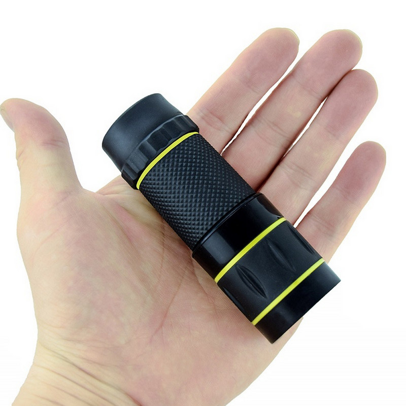 10x22 HD hordozható monokuláris teleszkóp zoom fókusz zöld film távcső vadászat optikai utazó távcső kültéri kemping