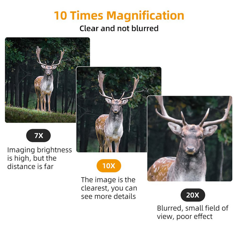 Telescop de înaltă definiție 100x22, mini binoclu pentru telefon, 30000 m, telescop BAK4 Micro cu vedere de noapte, cu mărire mare, pentru camping