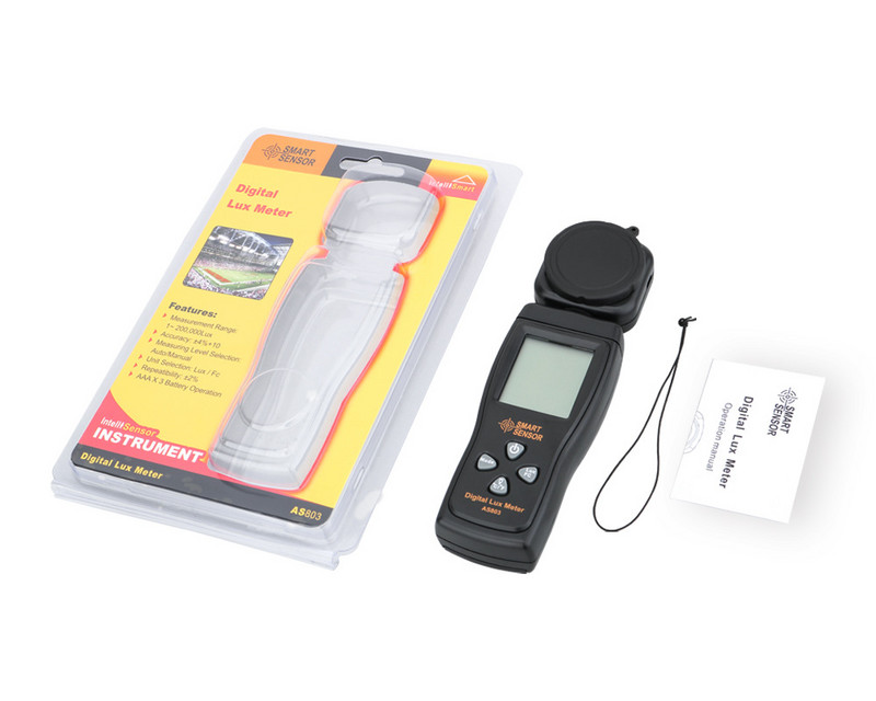 Skaitmeninis apšvietimo matuoklis AS803 liukso matuoklis šviesos matuoklis didelio tikslumo testeris Luminometras Fotometras spektrometras aktinometras