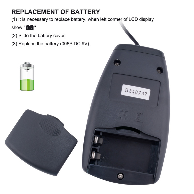 Skaitmeninis apšvietimo matuoklis, nešiojamasis iliuminometro skystųjų kristalų ekranas su skaitymo užraktu ir mažos galios indikacijos funkcija