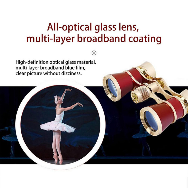 1KOM Kazališni dalekozor Dalekozor Retro naočale Dalekozor Mini dalekozor sa sklopivim držačem za koncerte