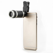 Telescop monocular portabil 8x18 pentru telefon HD Zoom Telescop mobil Telescop Lentila optică cu clemă pentru telefon