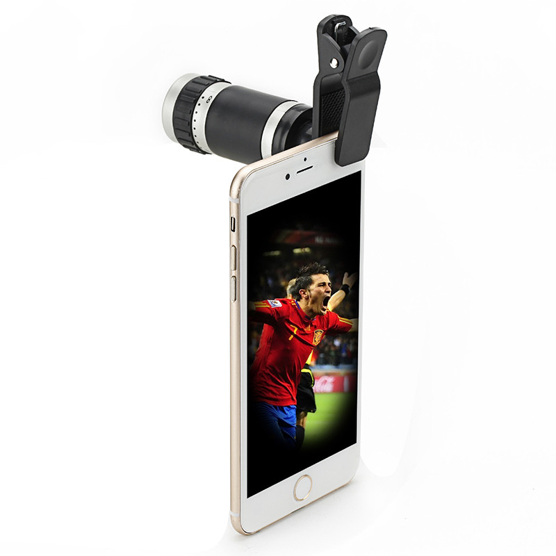 Telescop monocular portabil 8x18 pentru telefon HD Zoom Telescop mobil Telescop Lentila optică cu clemă pentru telefon
